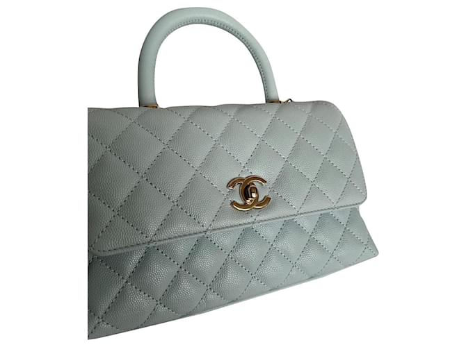 Chanel Coco handle Light blue Leather ref.469667 - Joli Closet