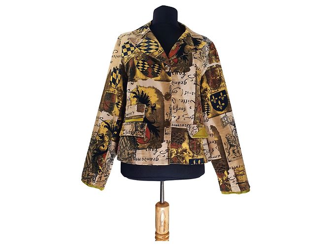 Chaqueta Blazer Elisa Cavaletti de algodón y elastano Multicolor