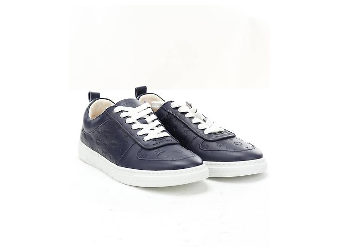 Baskets MCM en cuir bleu marine 37
