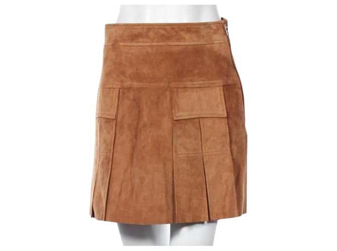 Prada Skirts Caramel Leather  ref.470141