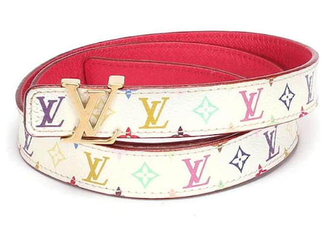 red and pink louis vuittons belt
