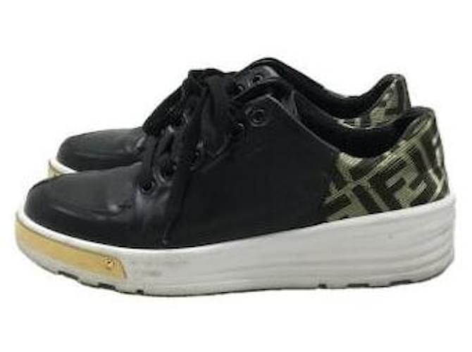 Fendi Sneakers Black Leather  ref.470697