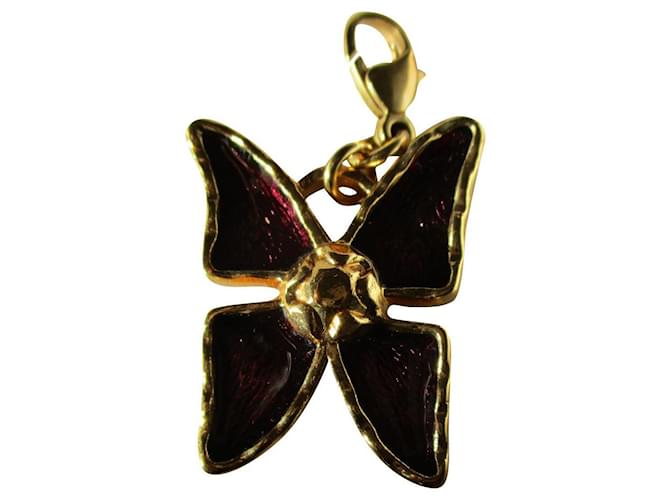 Yves Saint Laurent Butterfly charms. Golden Metal  ref.470699