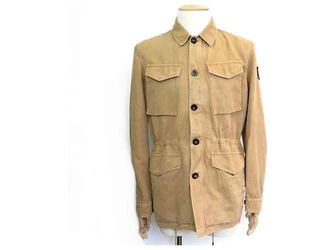 BELSTAFF WEYMOUTH-JACKE 71050513 48 M CAMEL JACKET DENIM-CANVAS-JACKE