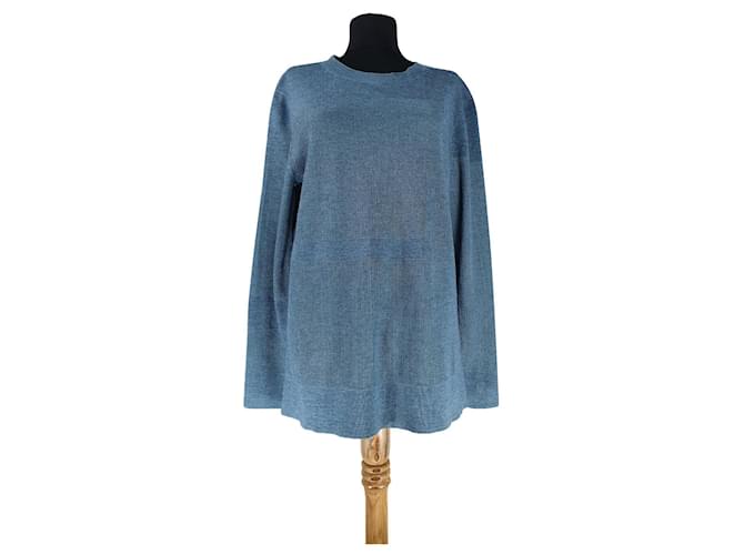 Cos Knitwear Blue Cotton Polyester Wool  ref.470987