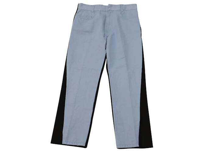 Haider Ackermann Azure Panel Cropped Trousers in Multicolor Wool Multiple colors Cotton  ref.471322
