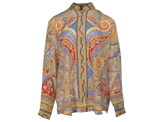 Etro Paisley-Bluse aus mehrfarbiger Seide  ref.471457