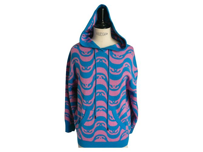 CHANEL Blaue und rosa Kaschmirpullover-Kollektion 2021 -T40 Mehrfarben