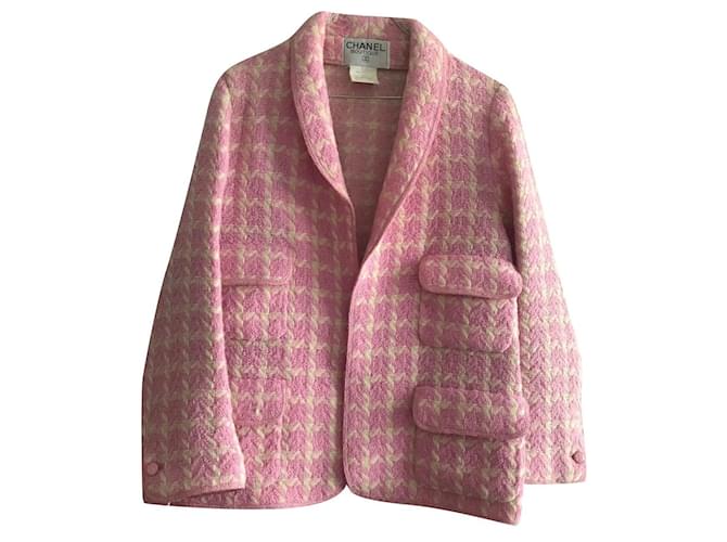 Chanel Jackets Pink Wool  ref.472066