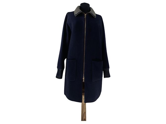 IQ + Berlin Mantel Marineblau Dunkelblau