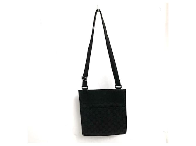 Gucci GG pattern Black Leather  ref.472499