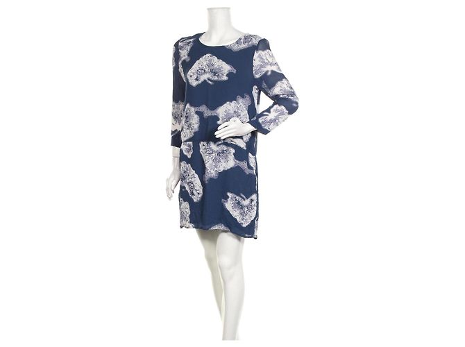 Ganni Kleid blau aus Viscose
