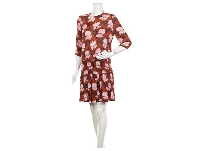 Ganni Kleid orange aus Viscose