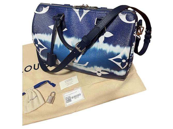 Louis Vuitton Speedy 30 LV Monogram Satchel Bag With Dust Bag