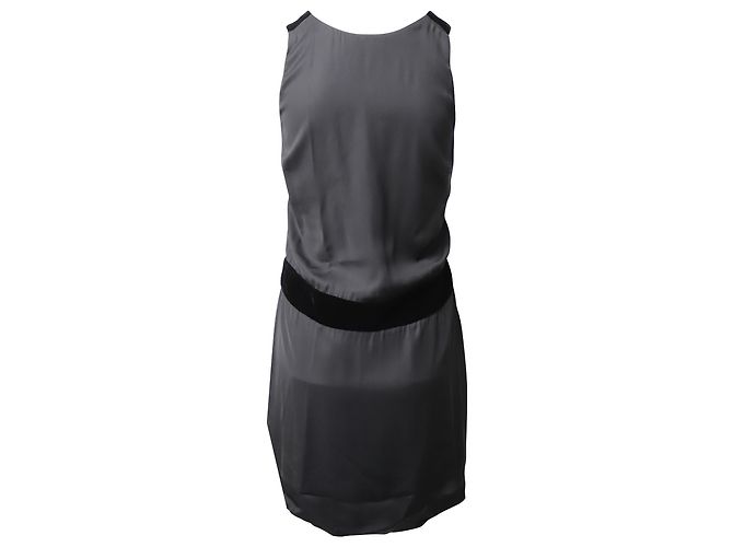 Red Valentino Mini robe dos nu avec nœud en velours en polyester gris