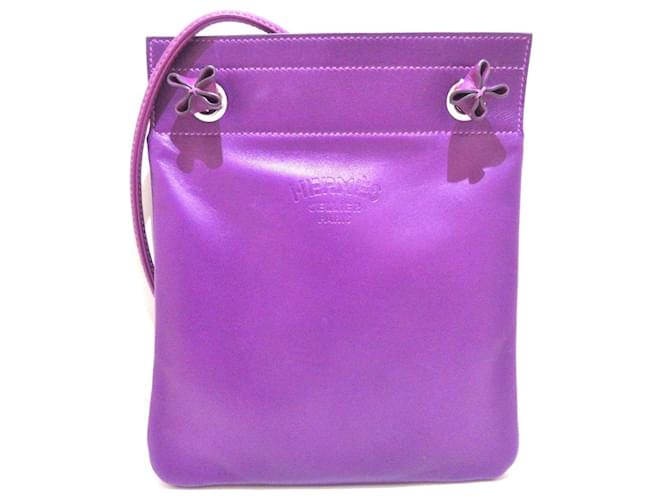 Hermès Aline Roxo Couro  ref.473603