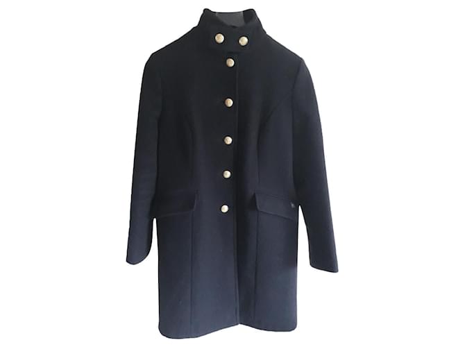 Autre Marque Abrigo francés de lana/chaquetón -Dalmard Marine- Perfecto estado Azul marino  ref.473956