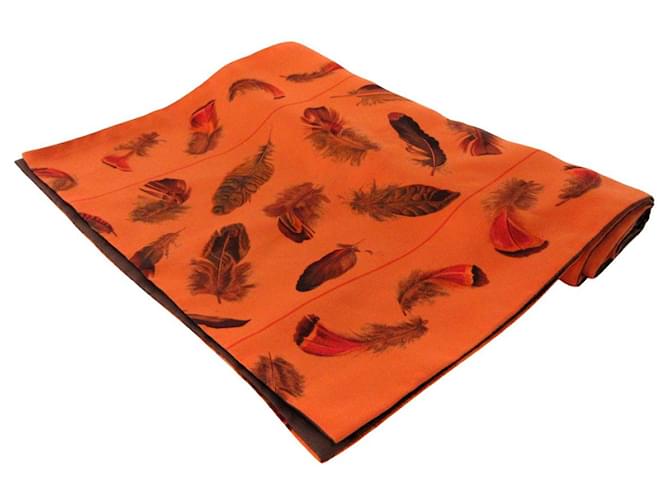 Hermès scarf Orange Silk  ref.474098