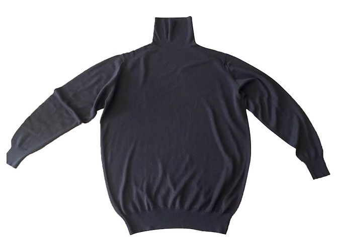 pull John Smedley col roulé marron  T. L - XL Marron foncé