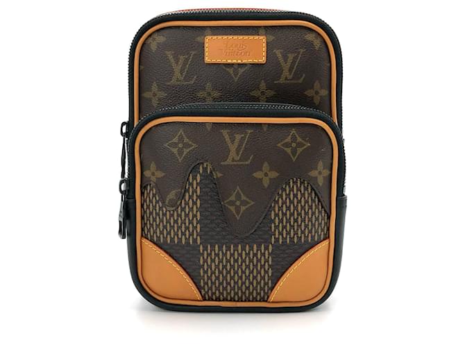 Louis Vuitton Amazone L.E. sling messenger bag in damier ebene Brown Cloth  ref.474299