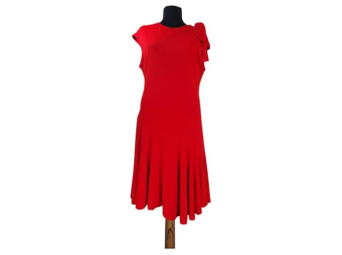 Carolina Herrera Dresses Red Polyamide Acetate  ref.474377