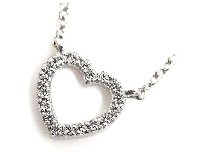 white gold diamond necklace used