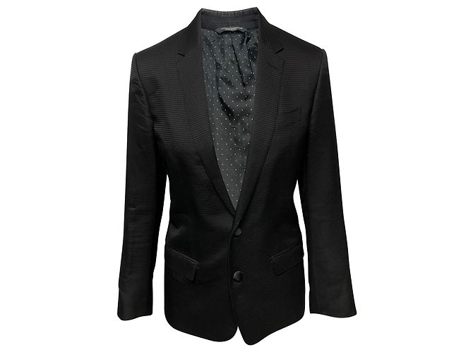 Dolce & Gabbana Tailored Martini Evening Jacket in Black Wool