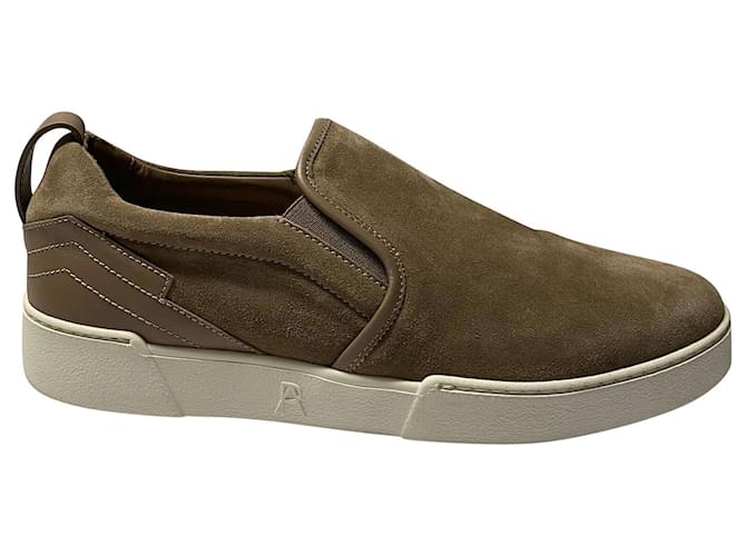 Paul Andrew Slip-On Sneakers n in Khaki Suede  Green  ref.474771