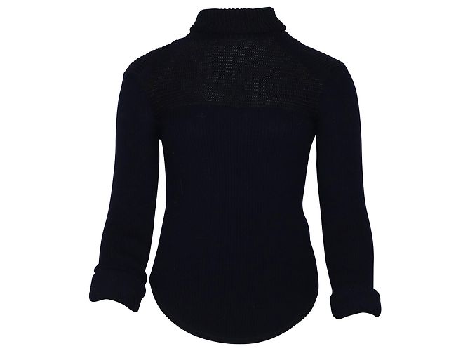 Isabel Marant Stretch-Pullover aus marineblauer Wolle 