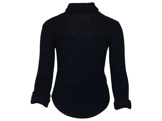 Isabel Marant Sweater Stretch em Lã Azul Marinho  ref.474777