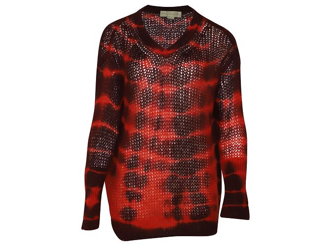 Stella Mc Cartney Stella McCartney Suéter tie-dye em lã de alpaca vermelha