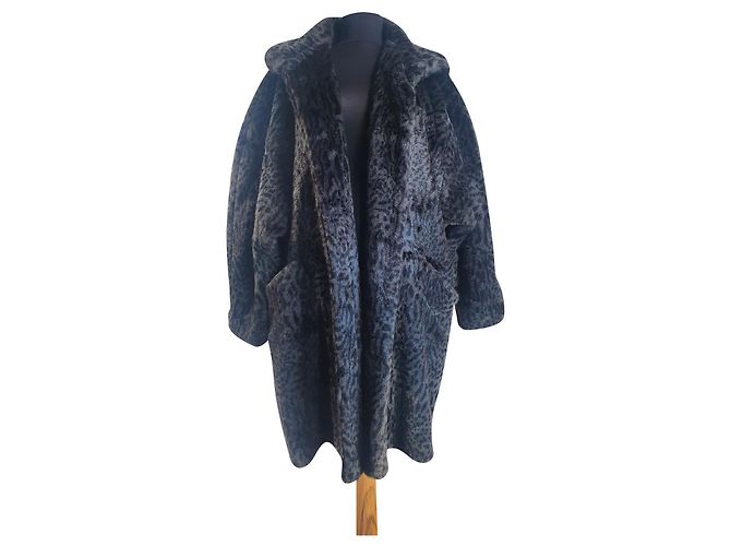 Marc Cain Mantel Animal Print Grau