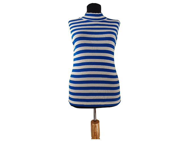 Regata listrada Mads Norgaard de algodão azul e branca Branco