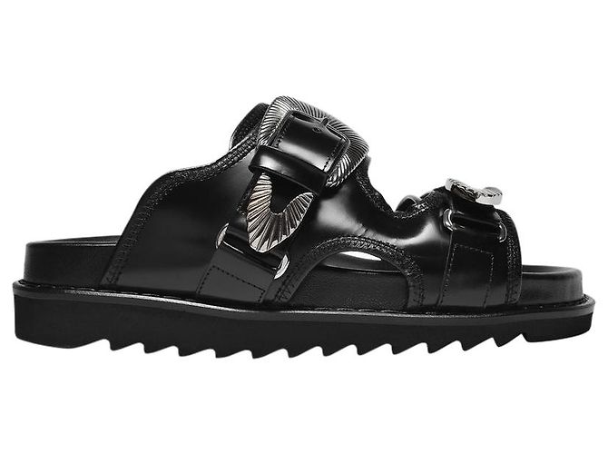 Toga Pulla Sandali in Pelle Nera Nero