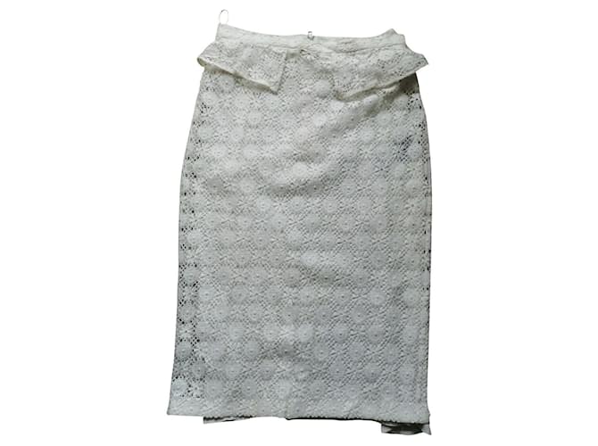 Burberry Prorsum broderie skirt White Cotton  ref.475841