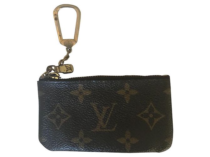 Portachiavi Louis Vuitton Monogramma Marrone Scuro