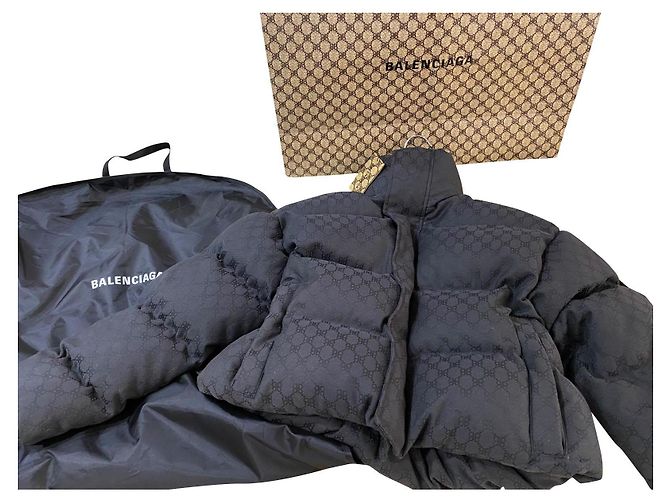 Giacca nera Gucci x Balenciaga Nero