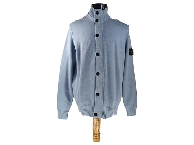 Stone Island Sweaters Blue Cotton Elastane  ref.475887