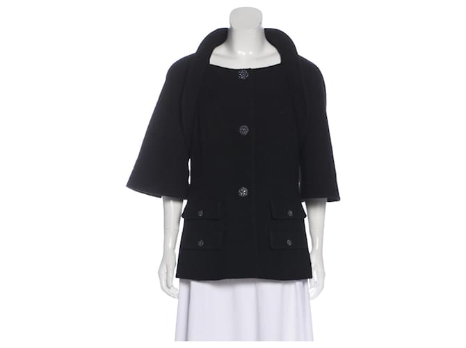 CHANEL Paris-Dubai Collection Tweed Jacket BRAND NEW Black Wool  ref.476163