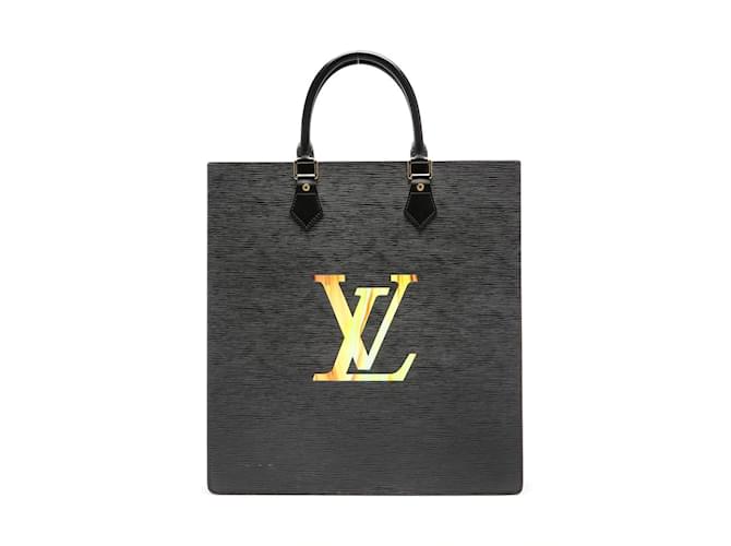 Louis Vuitton LV x Fabrizio Plessi Black Epi Leather Sac Plat Fusion LCD  Tote