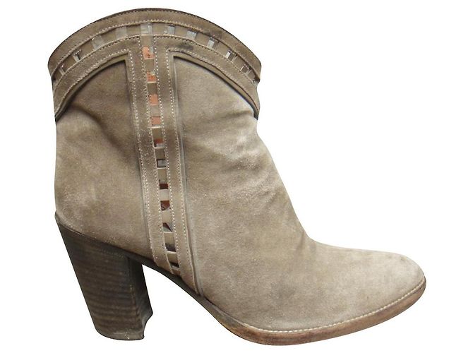 Sartore Ankle Boots Beige Deerskin 37