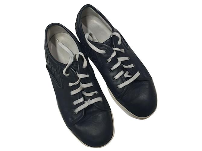 Bottega Veneta Sneakers Blue Leather  ref.476221