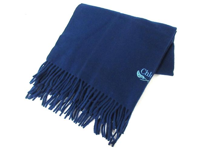 Chloé Scarf Navy blue Wool