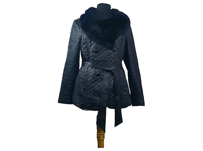 Autre Marque Jackets Black Leather Fur  ref.476697