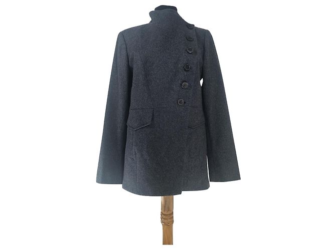 Autre Marque Abrigo Peacock Amsterdam de lana y cachemira gris