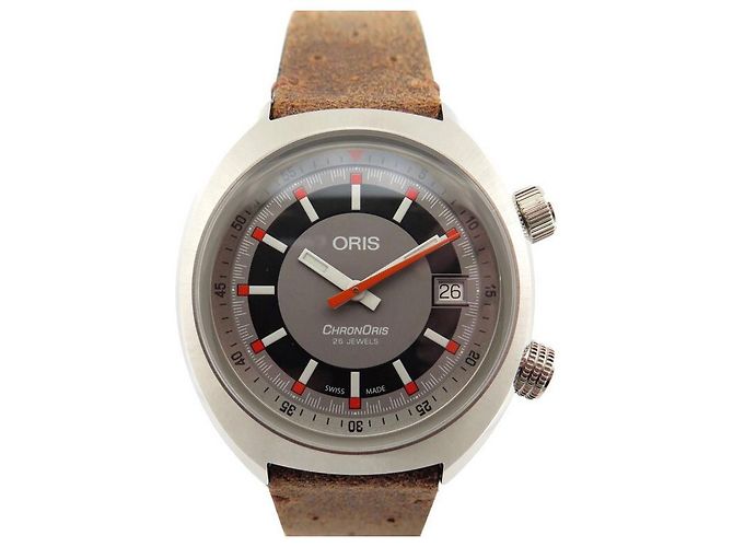 NOVO RELÓGIO DE AÇO ORIS CHRONORIS DATE 39 RELÓGIO AUTOMÁTICO CRONÓGRAFO MM Prata