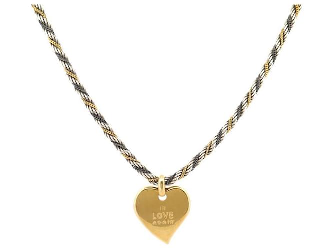 Other jewelry VINTAGE PENDANT YVES SAINT LAURENT COEUR IN LOVE AGAIN IN GOLD METAL PENDANT Golden  ref.476834