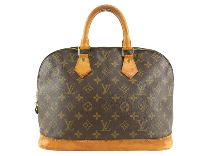 Louis Vuitton Bolso tipo satchel con monograma Alma PM Dome Cuero  ref.476879