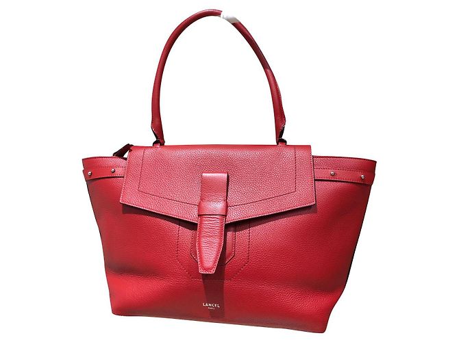 Bolsa Lancel Neo Charlie em couro vermelho