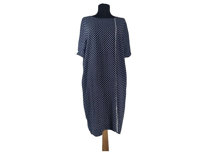Baum und Pferdgarten Kleid blau Viscose